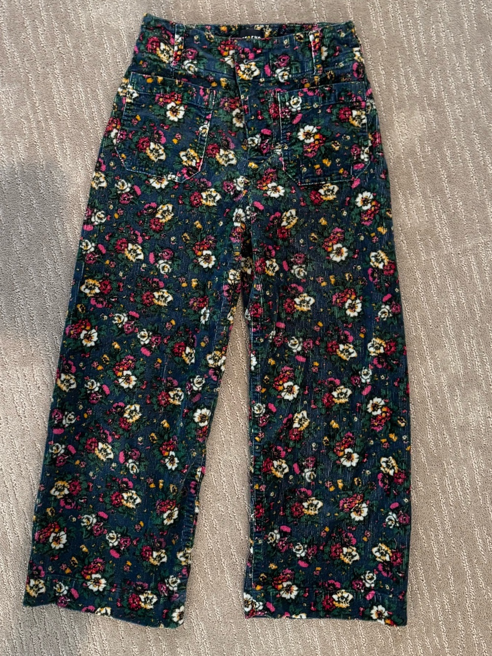 The Colette floral corduroy pant Maeve by Anthropologie 25P